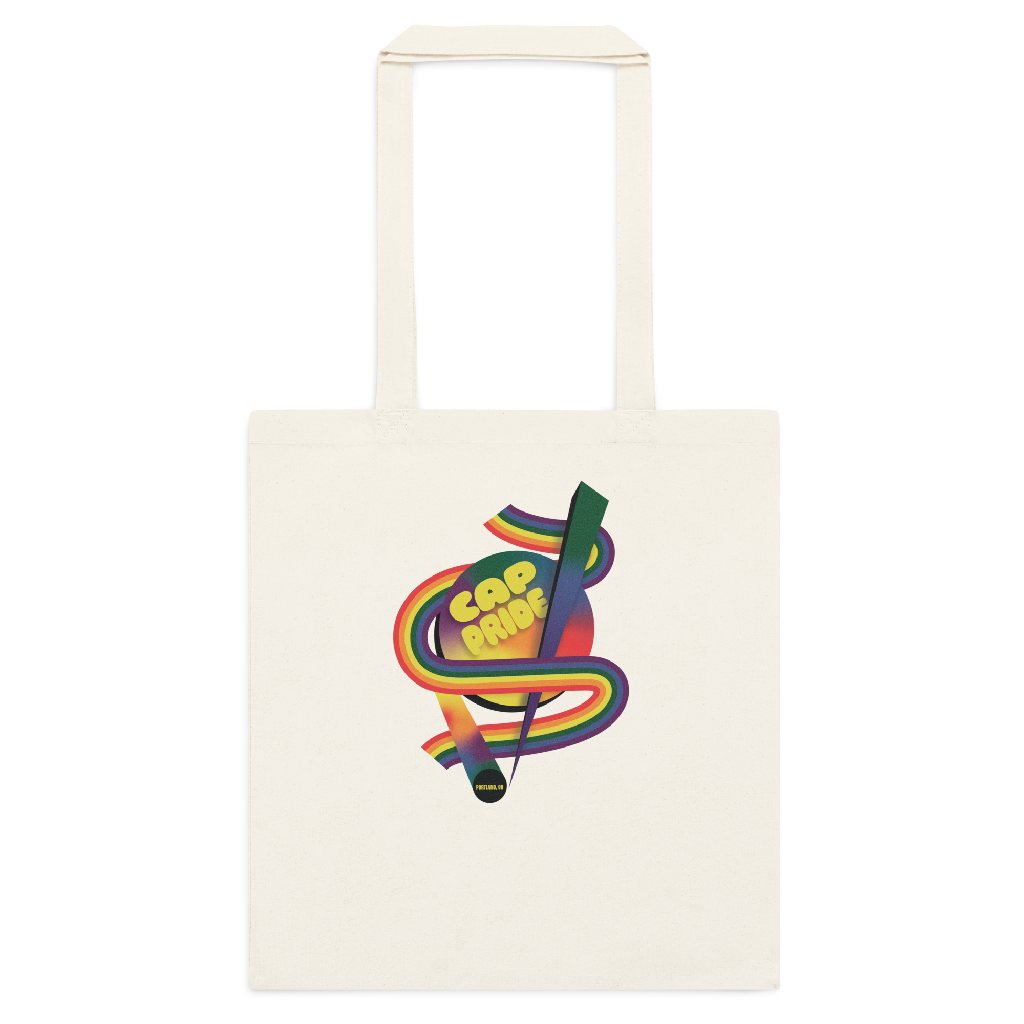 CAP Pride Retro Rainbow Cotton Tote Bag