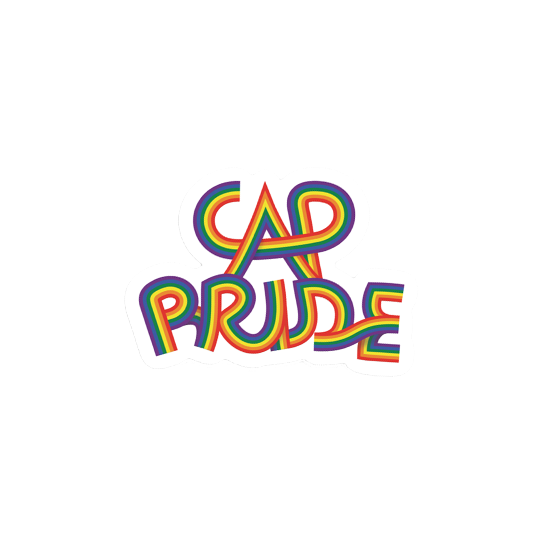 CAP Pride Rainbow Kiss-Cut Vinyl Decal