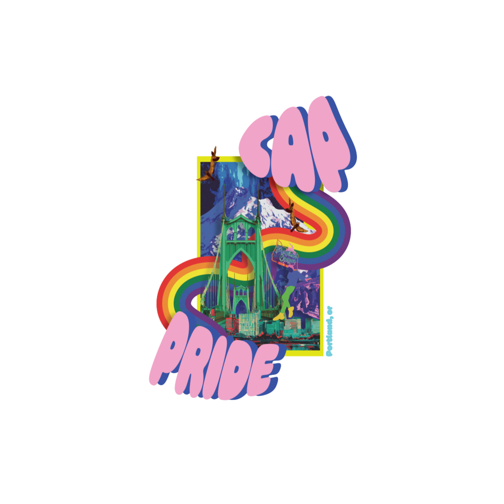 CAP Pride Portland Kiss-Cut Vinyl Decal