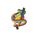 CAP Pride Retro Rainbow Kiss-Cut Vinyl Decal